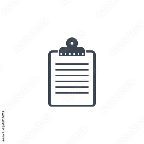 Clipboard related vector glyph icon. Isolated on white background. Vector illustration.