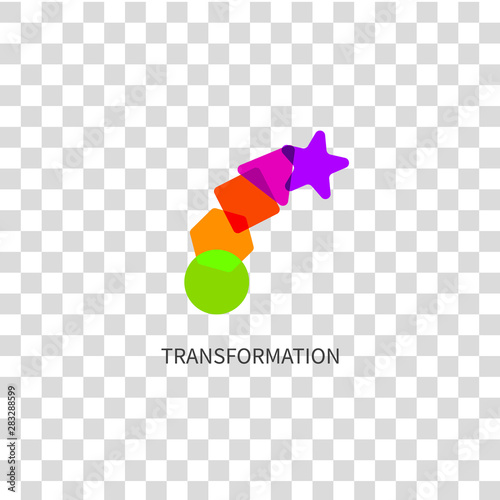 Logo transform, icon change