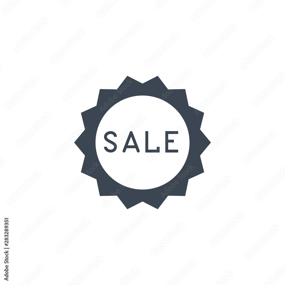 Sale Badge related vector glyph icon. Isolated on white background. Vector illustration.