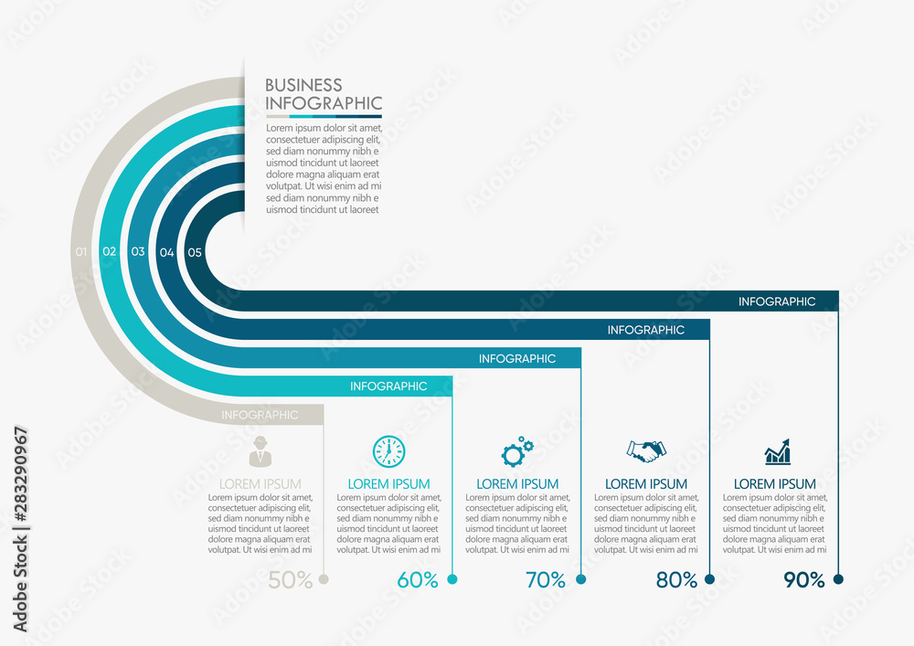 Business data visualization. timeline infographic icons designed for abstract background template milestone element modern diagram process technology digital marketing data presentation chart Vector