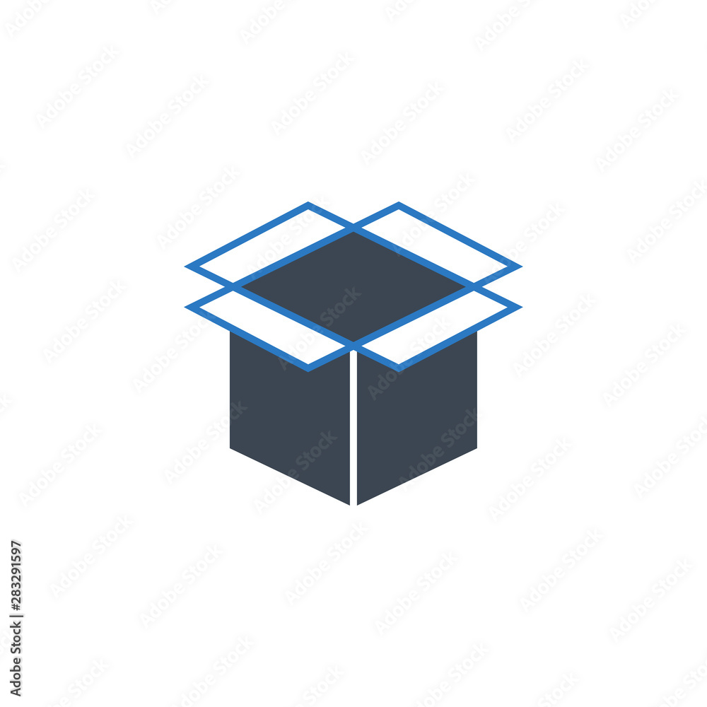 Box related vector glyph icon. Isolated on white background. Vector illustration. Box related vector glyph icon. Isolated on white background. Vector illustration.