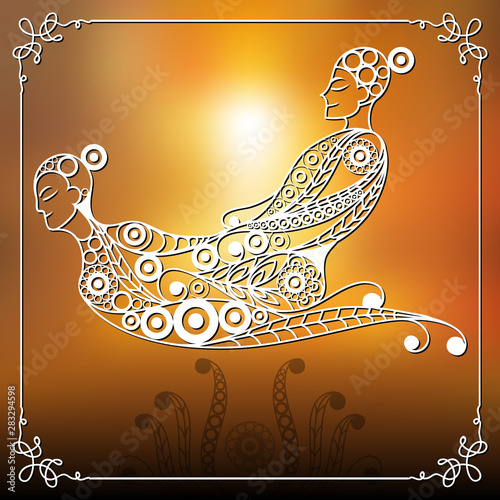 Graphic illustration of with Thai massage 2