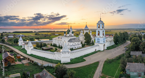 Aerial view of Nikitsky Monastery in Pereslavl-Zalessky, Yaroslavl oblast, Russia photo