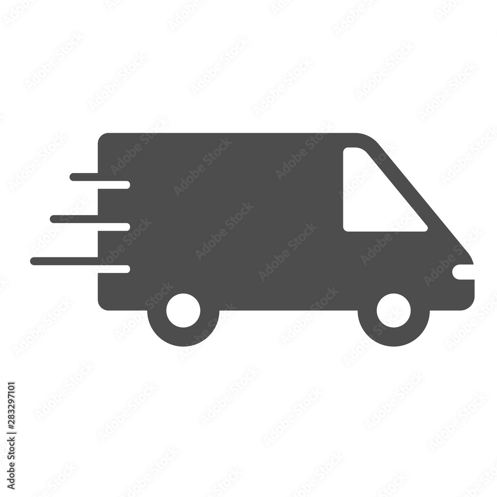 minibus delivery icon isolated on white background. minibus delivery flat icon for web, mobile and user interface design