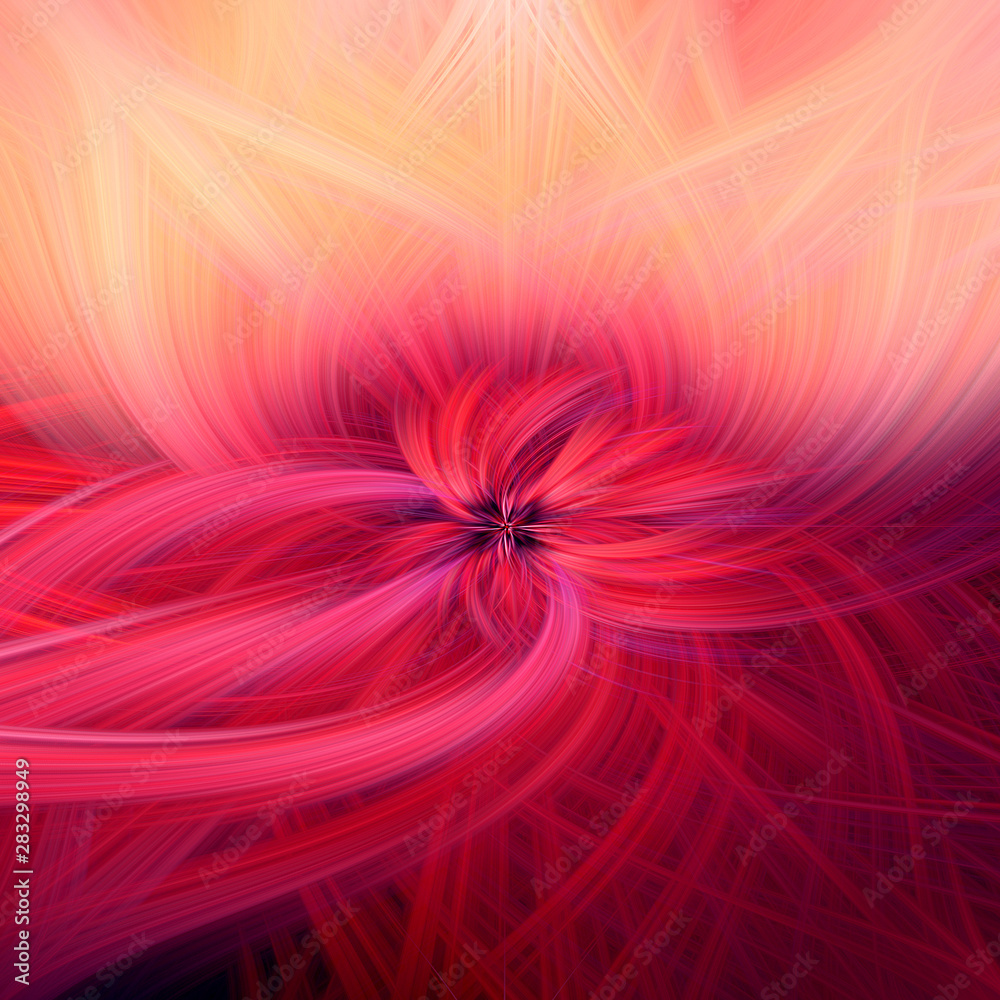 Abstract colorful twisted lines in flower shape - Texture wallpaper