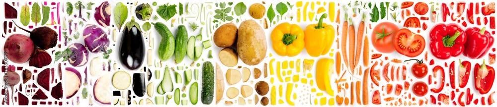 Vegetable Collection Abstract - obrazy, fototapety, plakaty 
