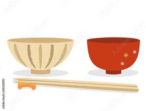 お茶碗3　箸