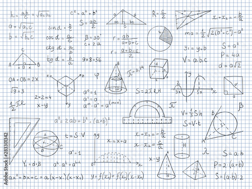 Fototapeta Doodle math