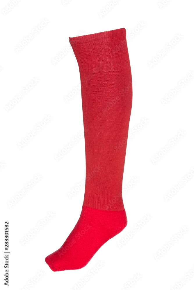 colourful pairs of soccer socks isolated on white background colourful pairs of soccer socks isolated on white background