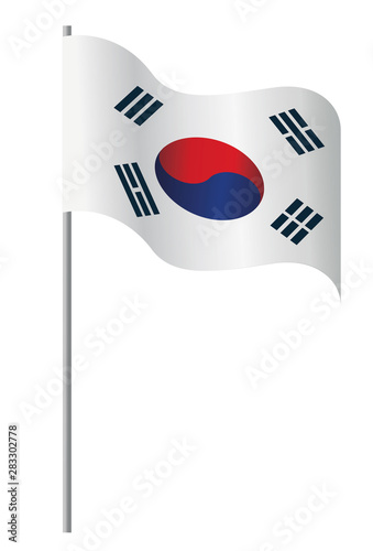 Illustration of flag of South Korea, Vector