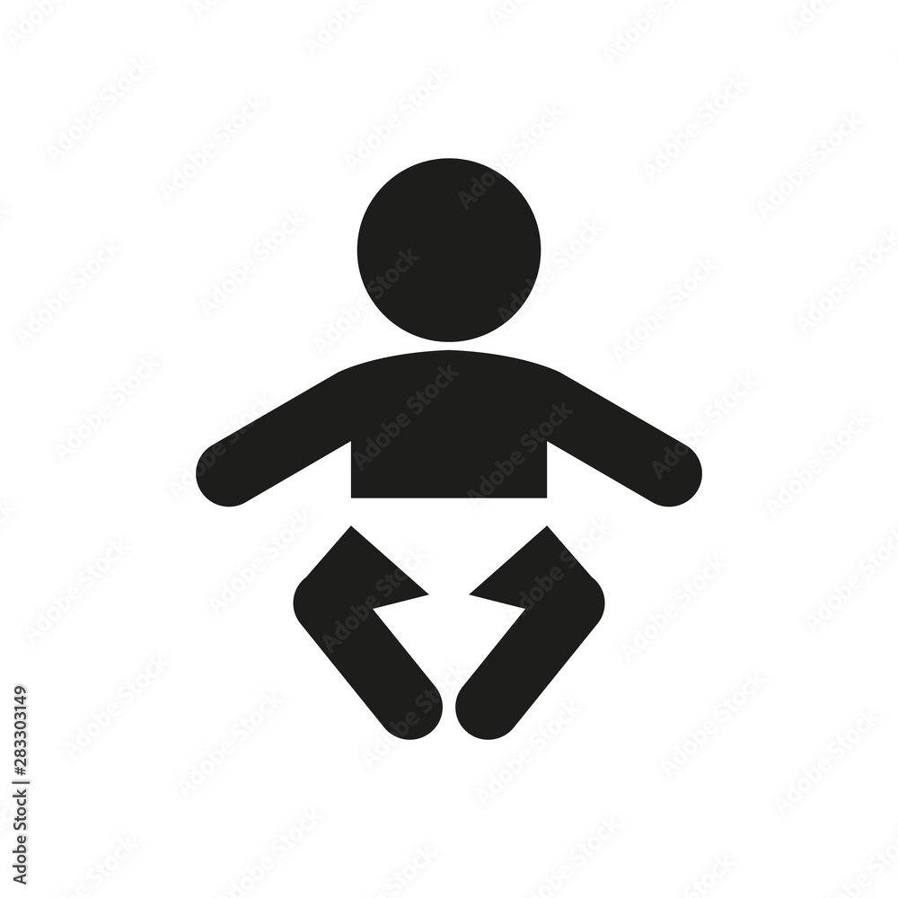 Baby icon. Simple vector illustration on white background Baby icon. Simple vector illustration on white background
