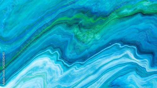 Blue Acrylic pour Color Liquid marble abstract surfaces Design.