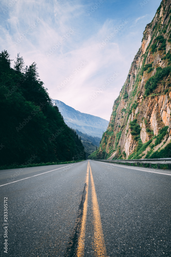Fototapeta premium Richardson Highway near Thompson Pass in Valdez, AK
