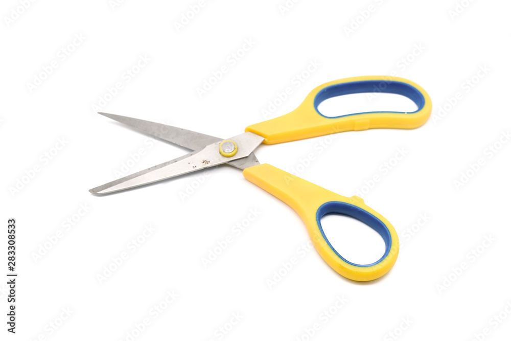 Old scissors isolated on white background Old scissors isolated on white background