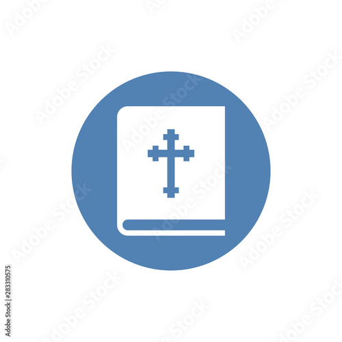 Bible icon isolated on white background. Simple vector illustration for graphic and web design.