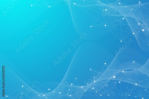Nano technologies abstract background. Cyber technology concept. Artificial Intelligence, virtual reality, bionics, robotics, global network, microprocessor, nano robots. Vector illustration, banner