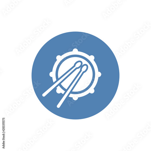 Drum icon. Simple illustration of drum vector icon for web
