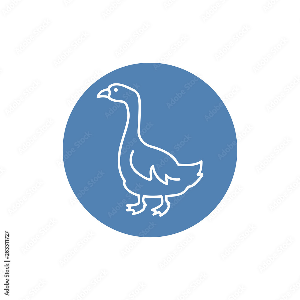 Goose linear icon. Modern outline Goose logo concept from animals collection. Suitable for use on web apps, mobile apps and print media. Goose linear icon. Modern outline Goose logo concept from animals collection. Suitable for use on web apps, mobile apps and print media.