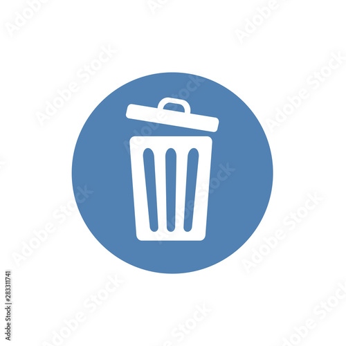 trashcan icon, vector trash bin - basket illustration - garbage basket symbol