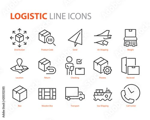 set of logistic icons, delivery, shipping, service