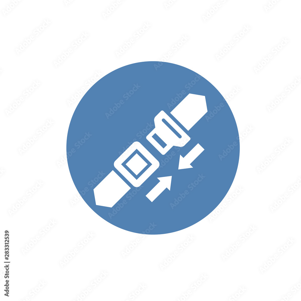 Seat belt, badge, vector icon. Flat vector illustration. EPS 10 Seat belt, badge, vector icon. Flat vector illustration. EPS 10