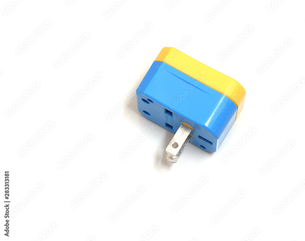 plug isolated on white background, copy space. plug isolated on white background, copy space.