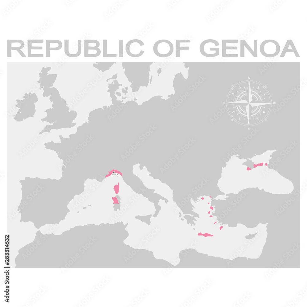 vector map of the Republic of Genoa