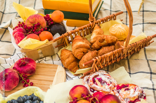Camping in the park with fruit photo