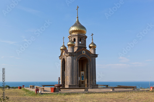 Chapel of St. Andrew the First-Called on the territory of the ethnographic complex Ataman in the village of Taman, Temryuk district of the Krasnodar region photo