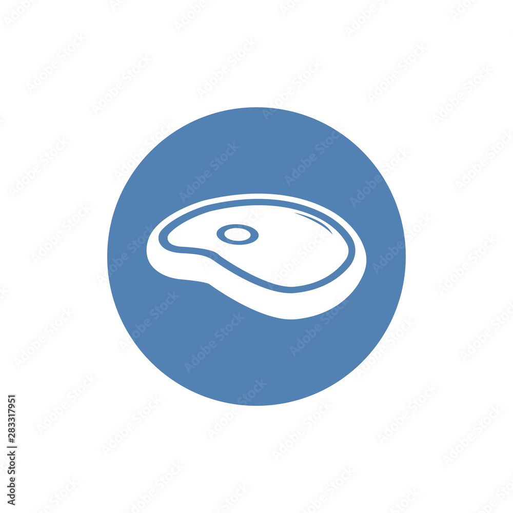 Steak icon isolated on white background. Vector art. Steak icon isolated on white background. Vector art.