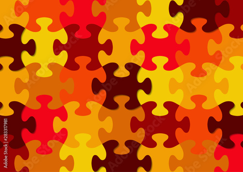 Abstract background from bright puzzle pieces. The composition is a complete puzzle.