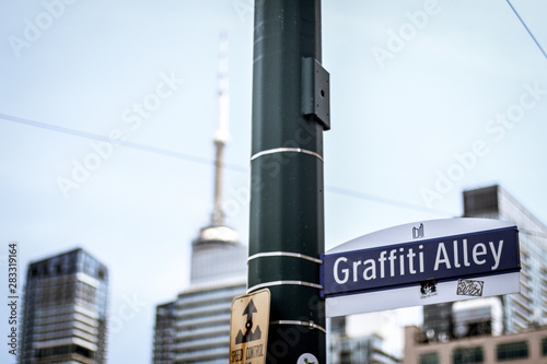 Canvas Print Graffiti Alley in Toronto
