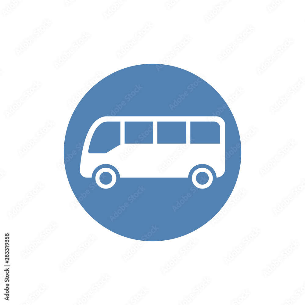 Bus icon symbol vector. on white background Bus icon symbol vector. on white background