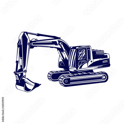 Heavy equipment Logo design Vector. Heavy equipment Logo template. Illustration
