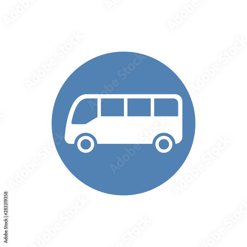 Bus icon symbol vector. on white background