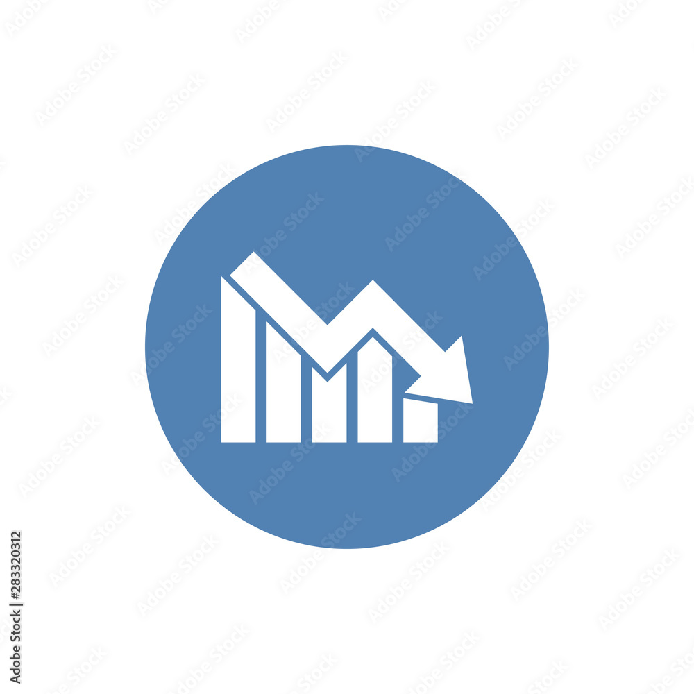 loss bar chart icon. Vector illustration. EPS 10 loss bar chart icon. Vector illustration. EPS 10