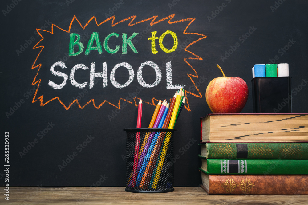 School Chalkboard Apple