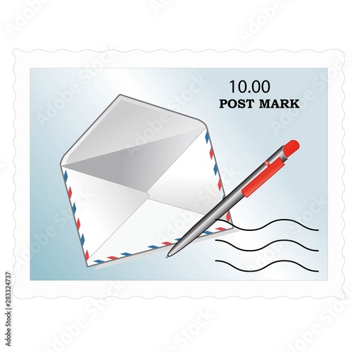 Normal postage stamp. Vector icon.