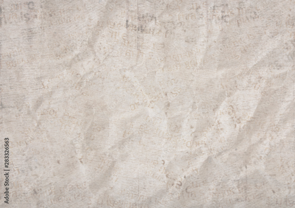 Fototapeta premium Vintage grunge newspaper paper texture background. Blurred old newspaper background.