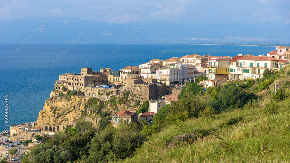 Aerial view of Pizzo town in southern Italy