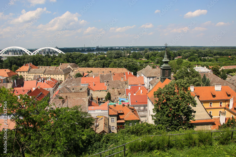 View of the old part of Novi Sad from the Petrovaradin Fortress, Novi Sad, Serbia