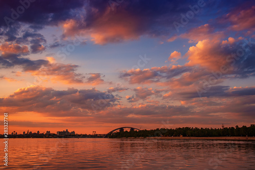 Sunset over Dnipro