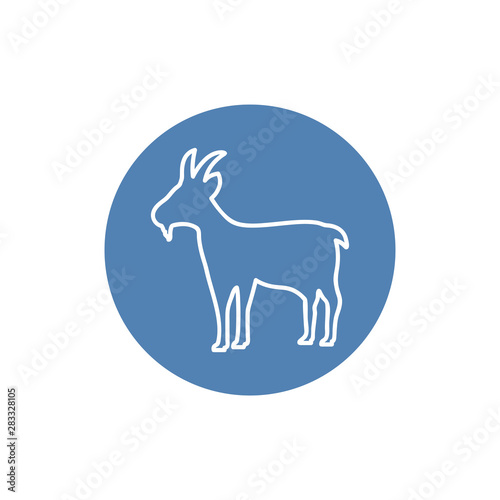 Goat linear icon. Modern outline Goat logo concept on white background. Suitable for use on web apps  mobile apps and print media.