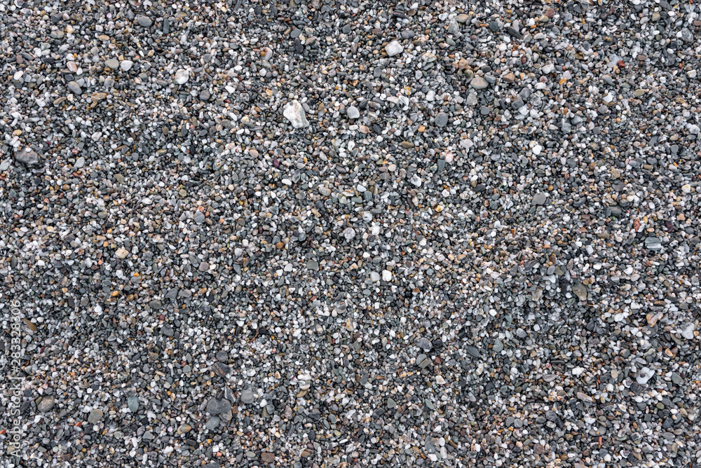 Seamless background made of gray pebbles - obrazy, fototapety, plakaty 