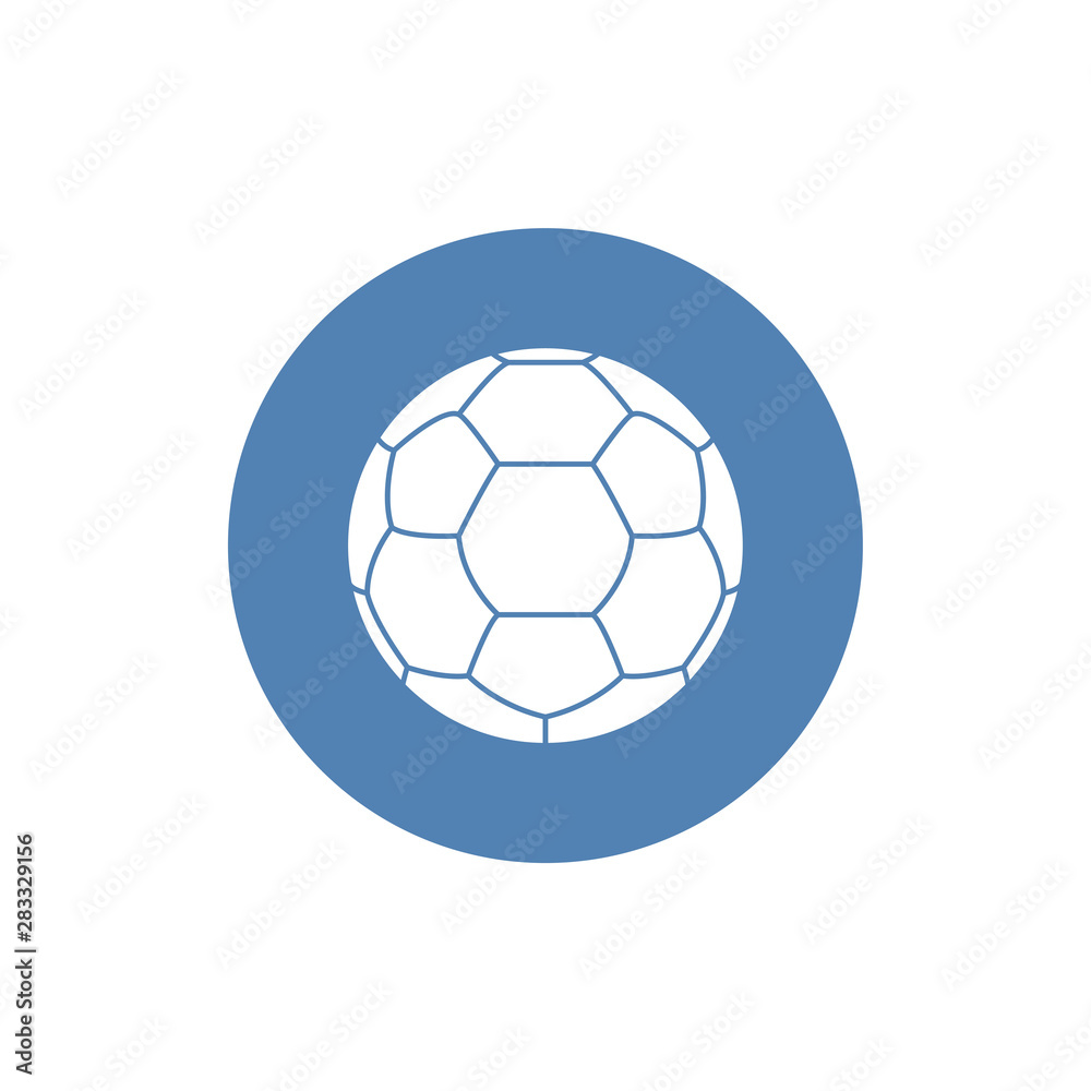 Soccer ball icon. Flat vector illustration on white background. EPS 10