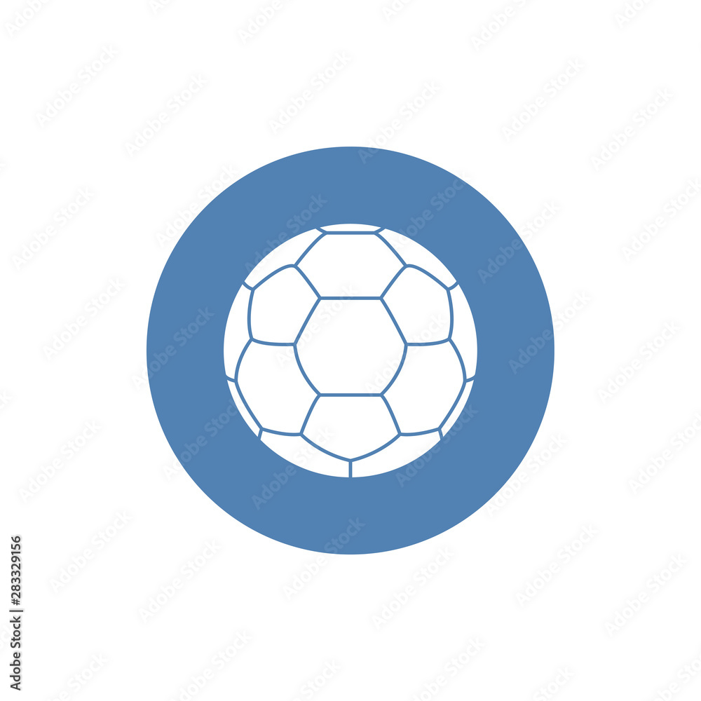 Fototapeta premium Soccer ball icon. Flat vector illustration on white background. EPS 10