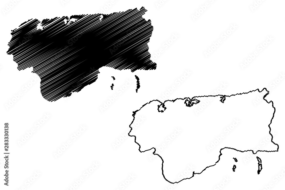Artemisa Province (Republic of Cuba, Provinces of Cuba) map vector illustration, scribble sketch Artemisa map..