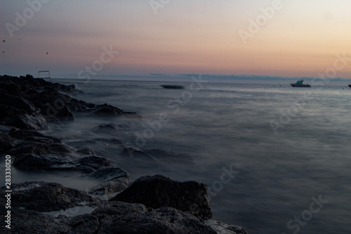 sunset over sea