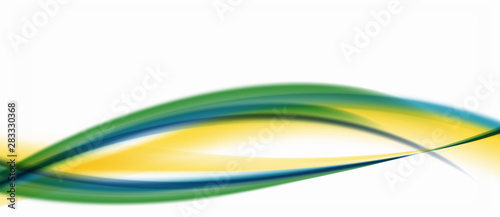 Line wave art illustration on light backdrop. Vector abstract design banner template. Business template © antishock