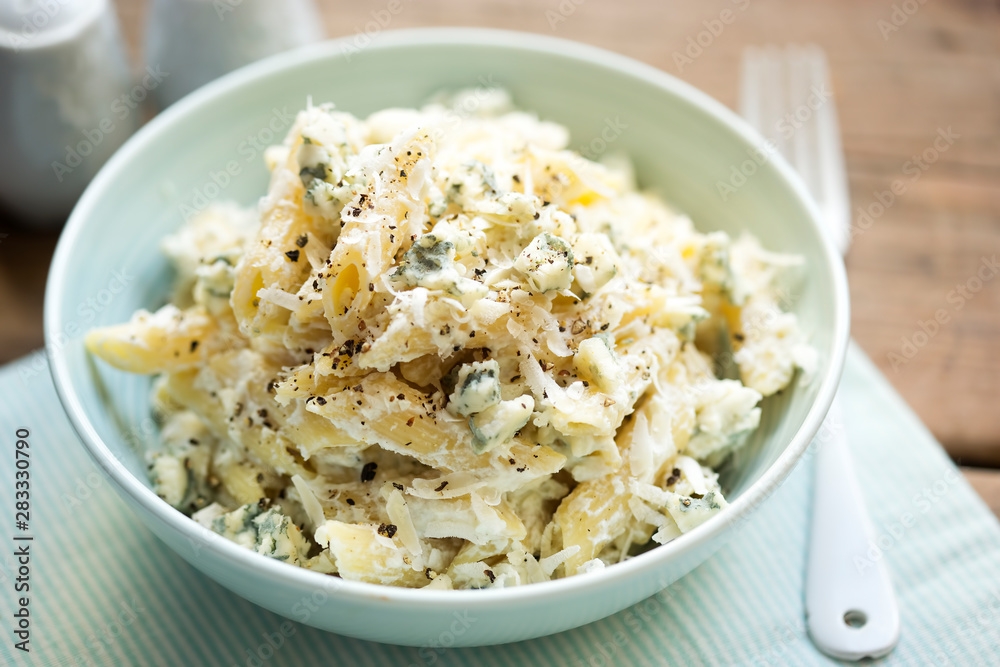 Cheese pasta. Pasta with ricotta, parmesan & blue cheese. Cheese pasta. Pasta with ricotta, parmesan & blue cheese.